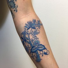 blue tattoo art Veronika tetování Hradec Králové