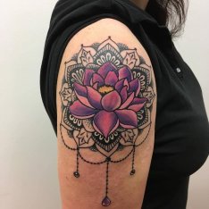 Mandala lotos květ tetování Hradec Králové