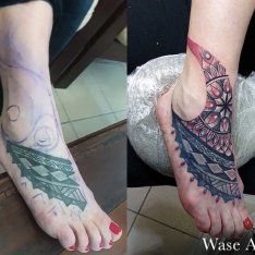Klientka s nepovedeným tetováním